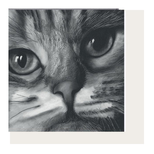 Tabitha the Cat Hand Drawn Greeting Card — card front