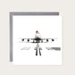 747 Aircraft Christmas Card — card with grey envelope
