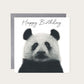 Happy Birthday Panda Card — card with grey envelope