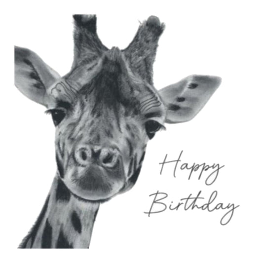 Happy Birthday Giraffe Card — card front