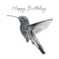 Happy Birthday Hummingbird Card — card front