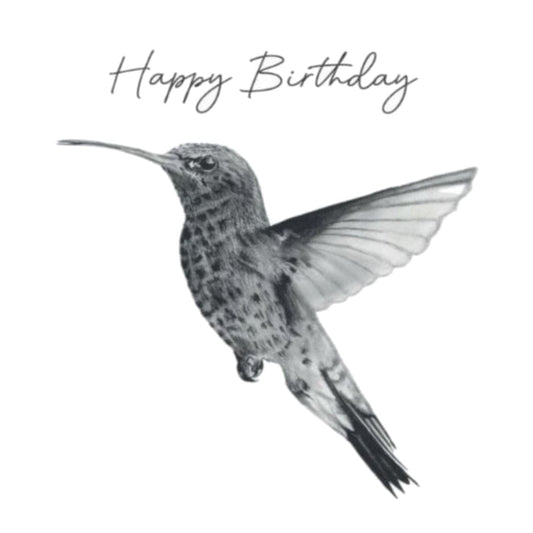 Happy Birthday Hummingbird Card — card front