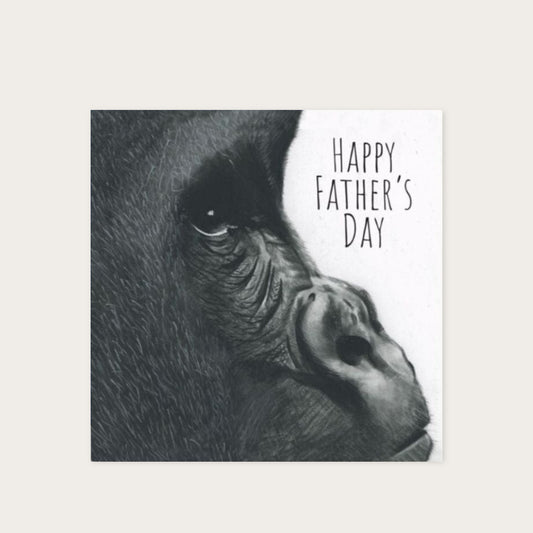 Happy Father’s Day Gorilla Card — card with grey envelope
