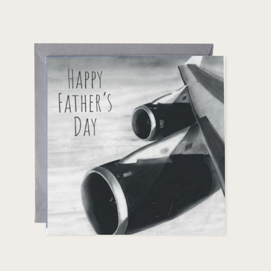 Happy Father’s Day 747 Wing Card — card with grey envelope
