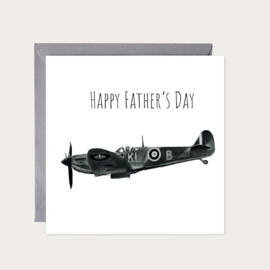 Happy Father’s Day Spitfire Card — card with grey envelope