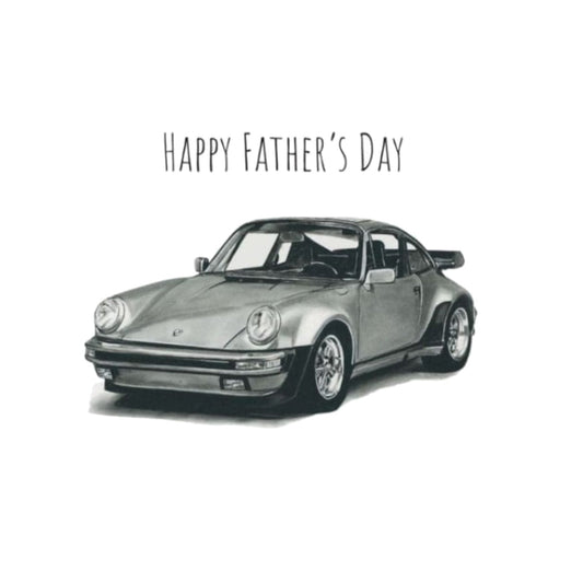 German Sports Car Porsche Happy Father’s Day Card — card front