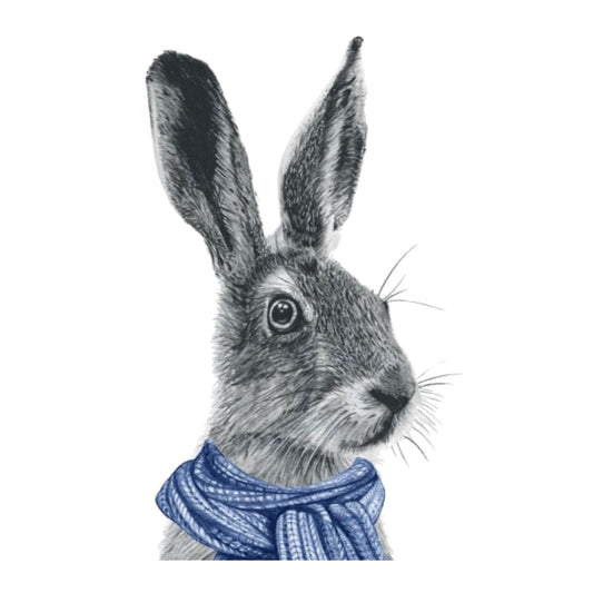 Winter Hare Greeting Card — card front