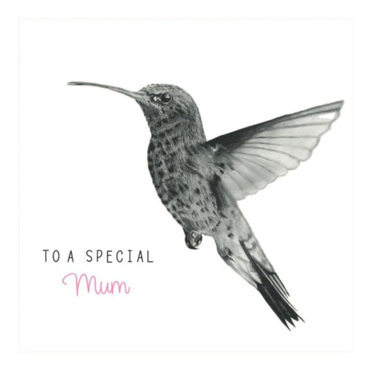 To A Special Mum Hummingbird Card — card front