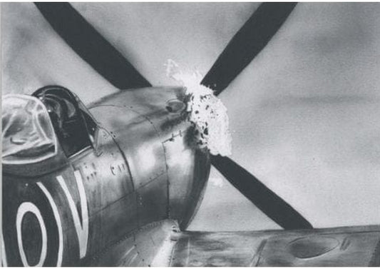 'Hot Starter' Spitfire Aircraft Fine Art Print – unframed artwork