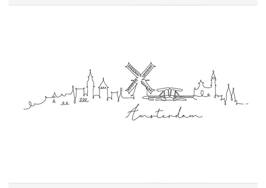 Amsterdam Skyline Print – unframed artwork