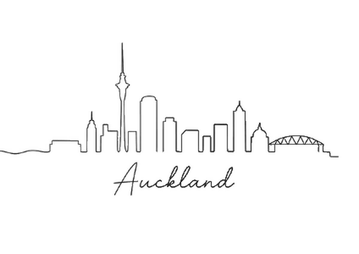 Auckland Skyline Print – unframed artwork