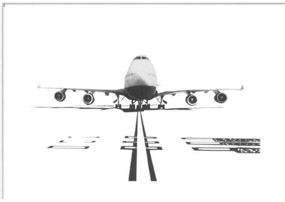Boeing 747 Hand-Drawn Print – Iconic Aviation Art for Plane Enthusiasts & Collectors – unframed artwork