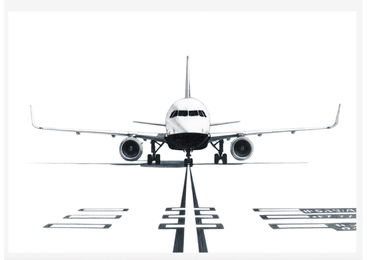 Airbus 320 Neo Aircraft Print | Modern Aviation Art – unframed artwork