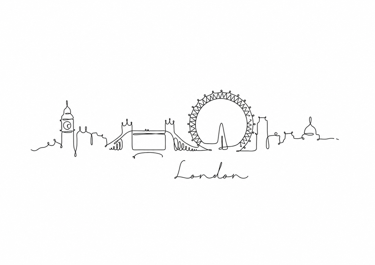 London Skyline Print – A4 artwork