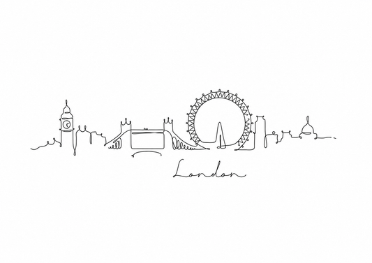 London Skyline Print – A4 artwork