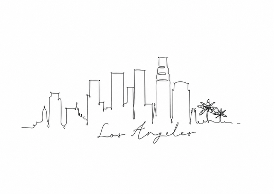 Los Angeles Skyline Print – A4 artwork