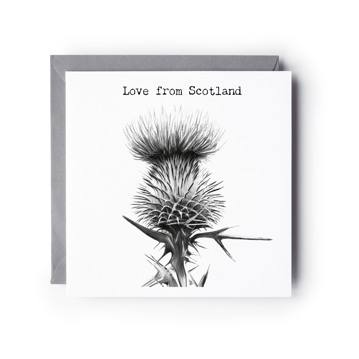 Love From Scotland Thistle Greeting Card