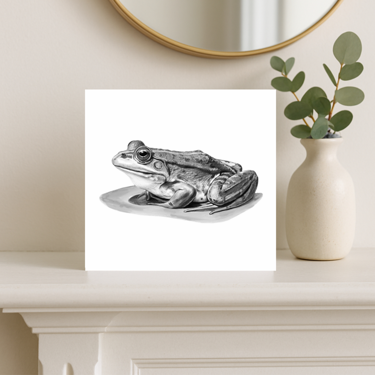 Marsh Frog hand-drawn River Life greeting card