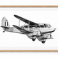de Havilland aircraft in oak frame with white mount