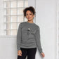 Women's Crew Neck Festive 747 Aircraft Sweater, Certified Organic Cotton