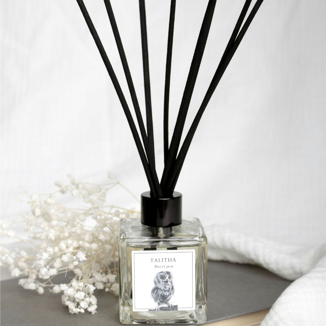 Talitha the Owl Sweet Pea Luxury Reed Diffuser