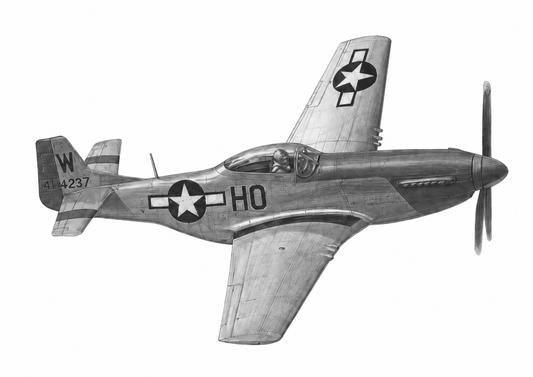 P-51 Mustang unframed artwork