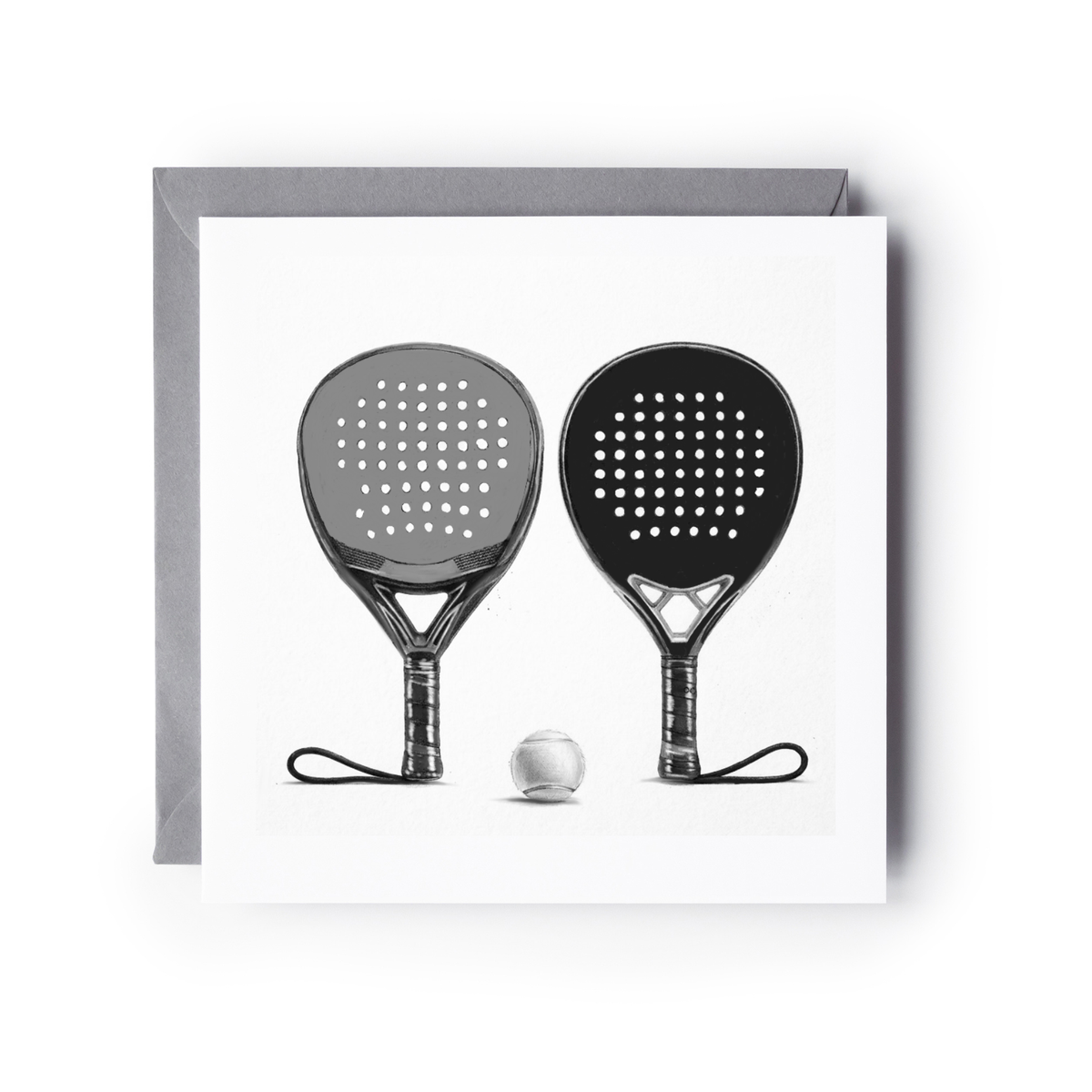 Padel bats greeting card