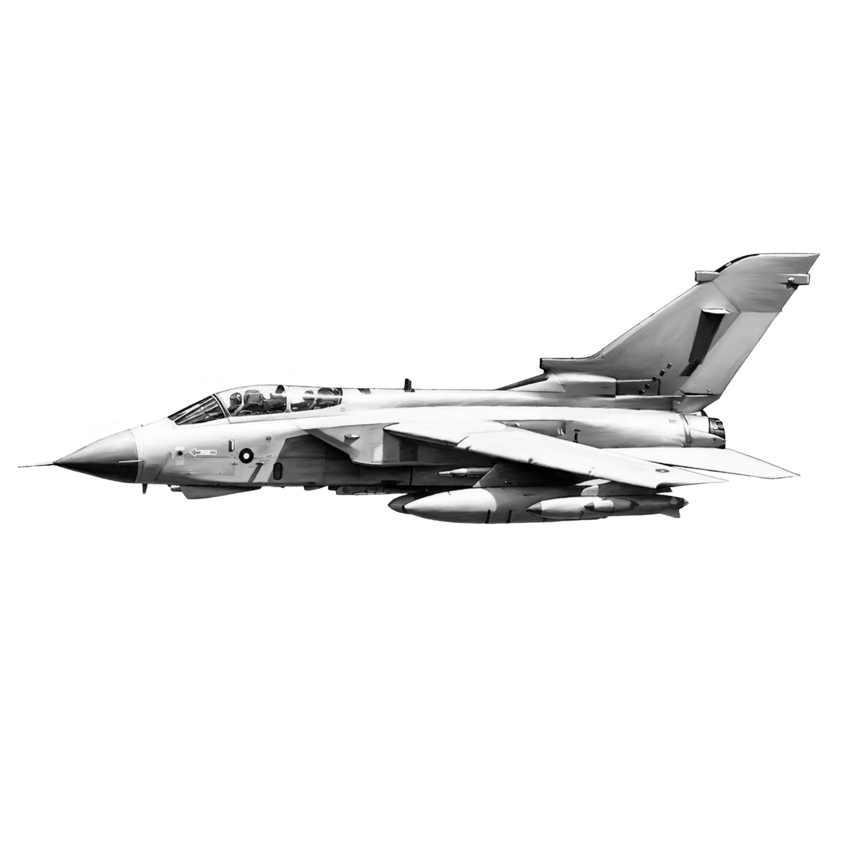 Hand-drawn Panavia Tornado military aviation fine art print