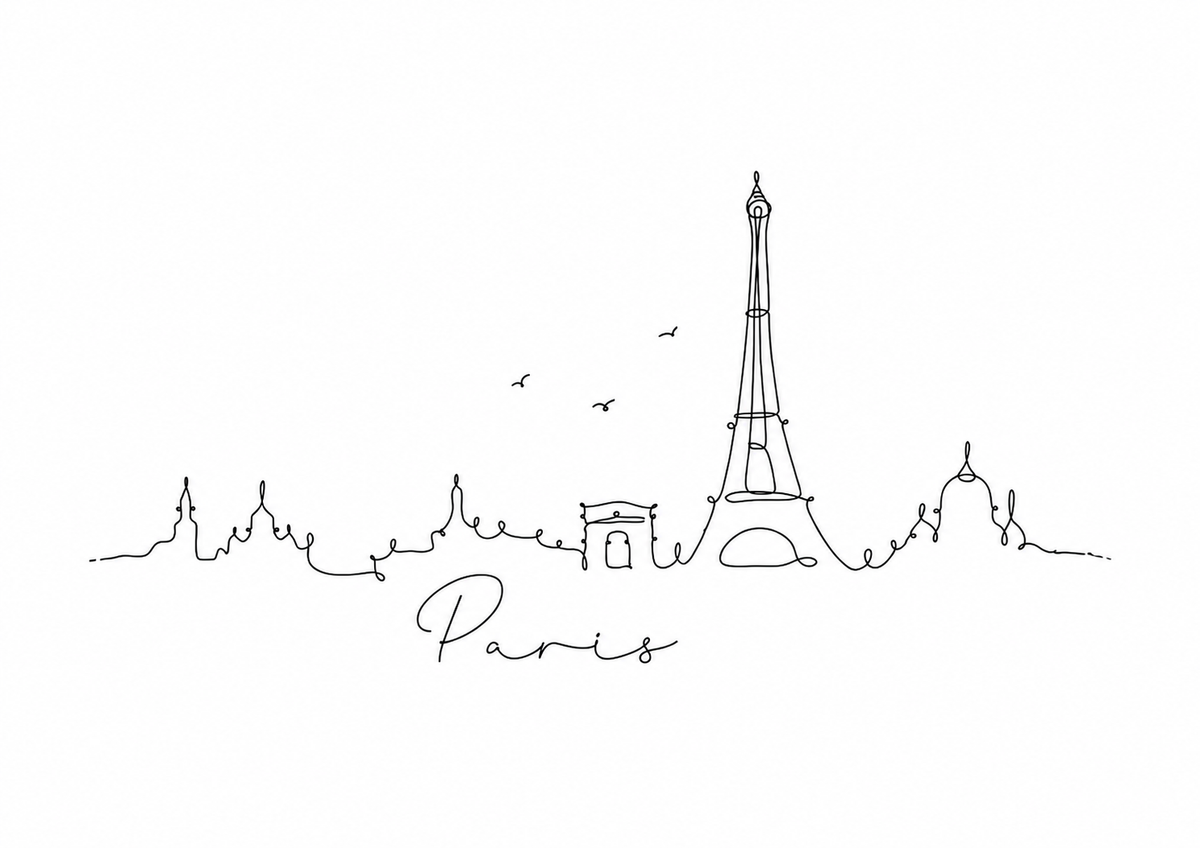 Paris Skyline Print – A4 artwork