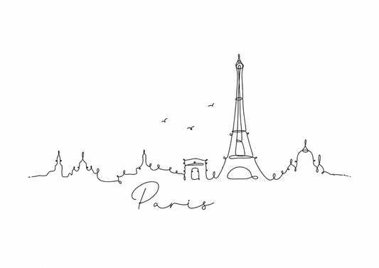 Paris Skyline Print – A4 artwork