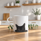 Peeking Cat Bone China Mug realistic product mockup