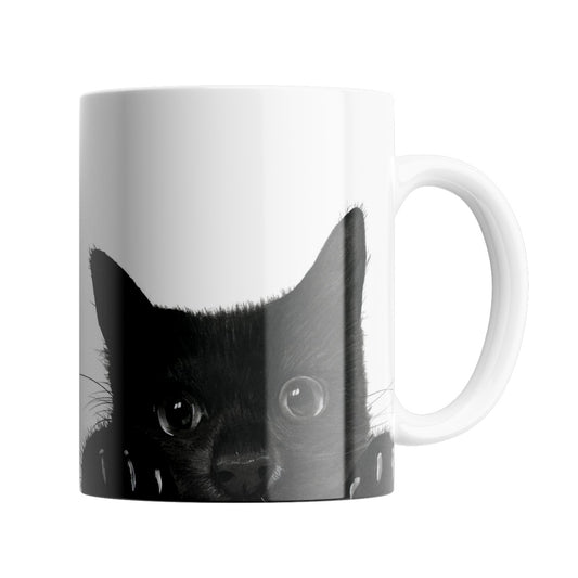 Peeking Cat 11oz Ceramic Mug