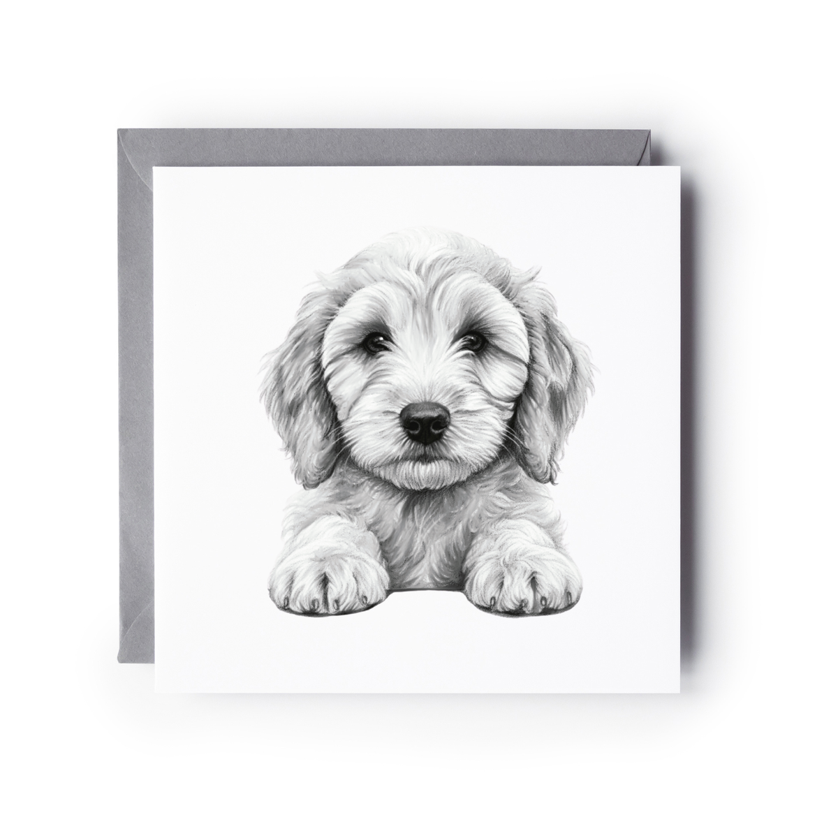 Peeking Cockerpoo Greeting Card