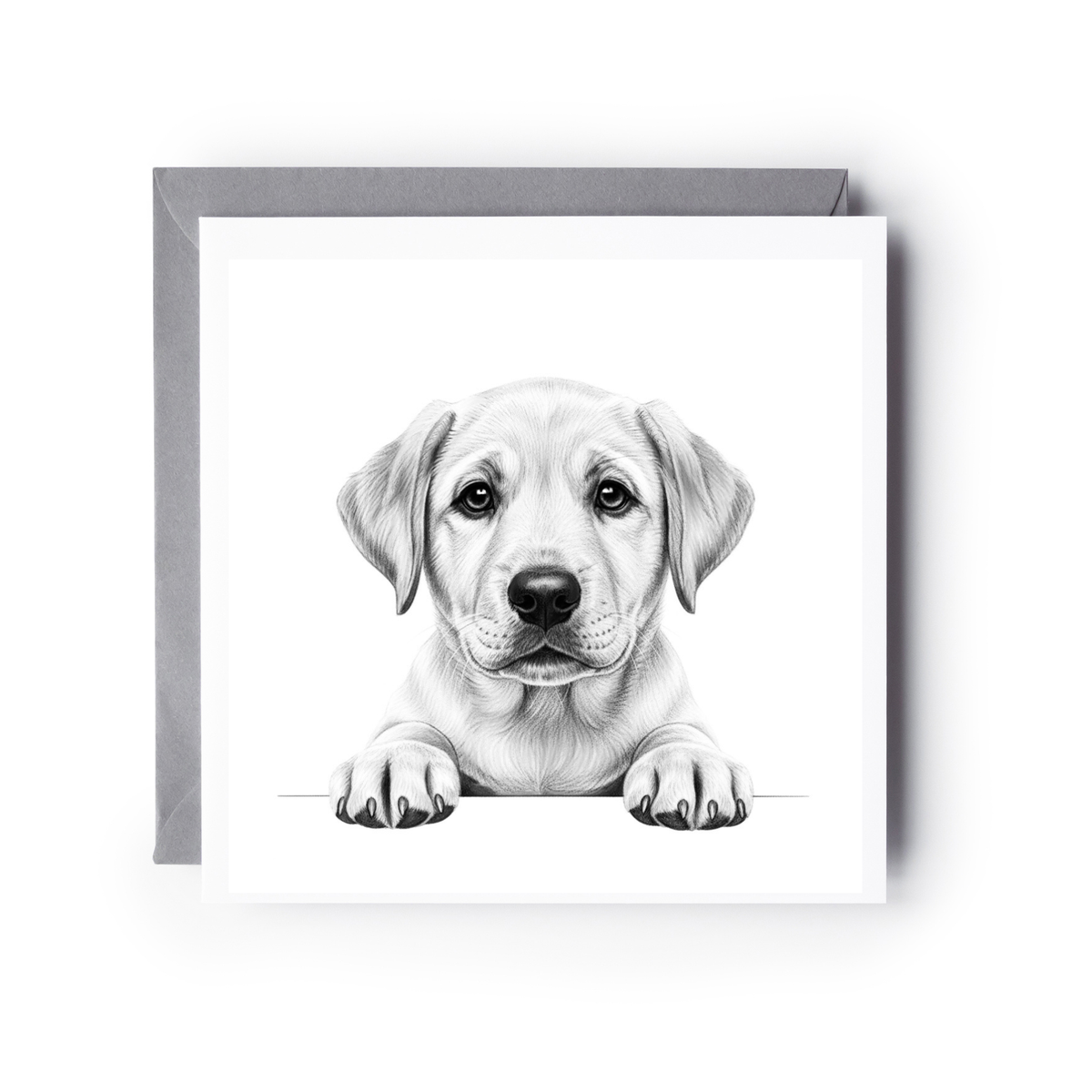 Peeking Labrador Greeting Card