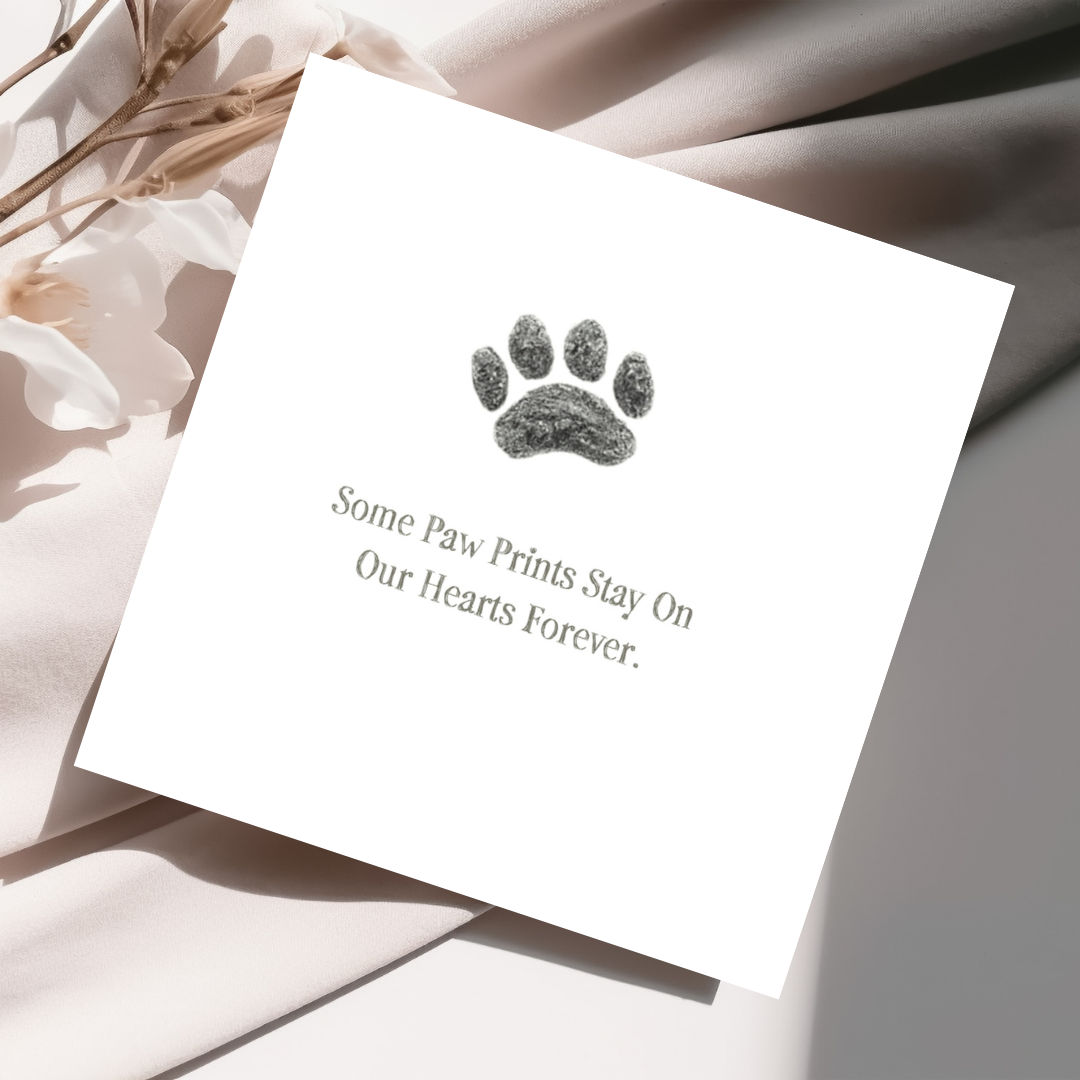 Pet Print Sympathy Card