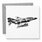 Phantom aircraft greeting card with grey envelope