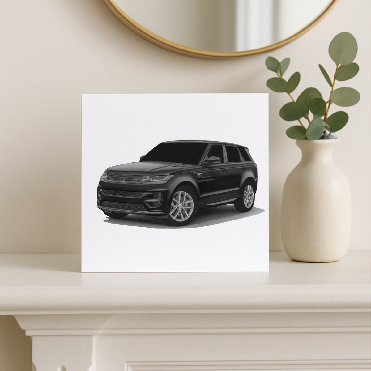 Range Rover – Hand-Drawn Greeting Card | Iconic Luxury SUV Art