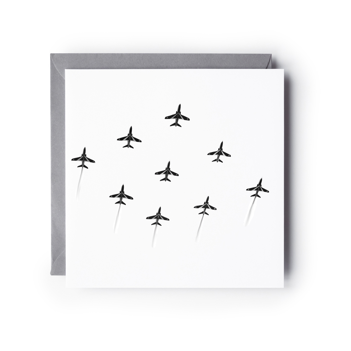 Red Arrows Formation – Hand-Drawn Greeting Card