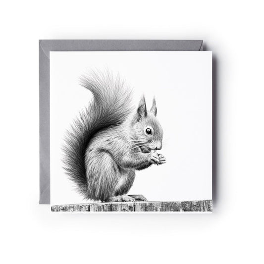 Red Squirrel Greeting Card