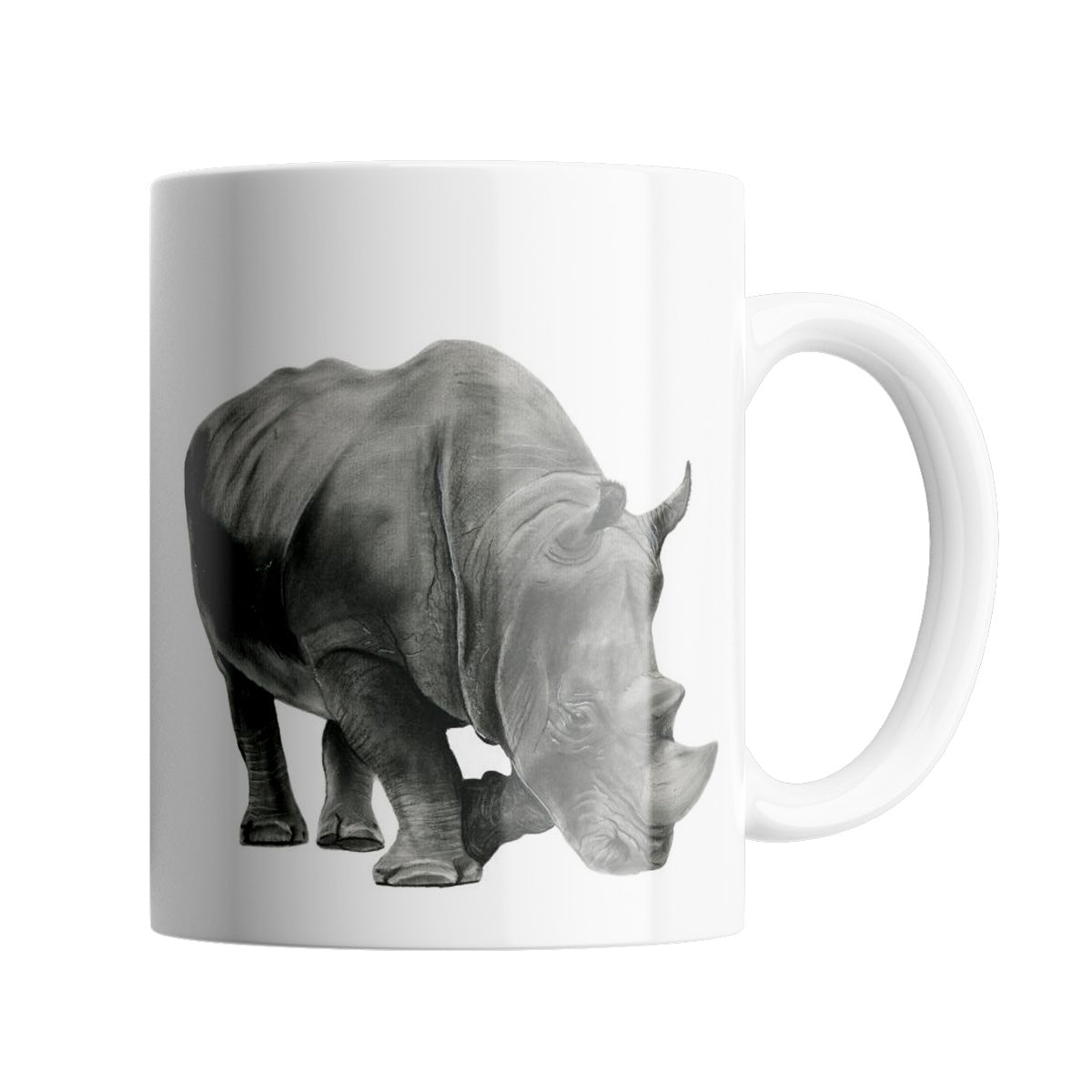 Rhino 11oz Ceramic Mug From Libra Fine Arts