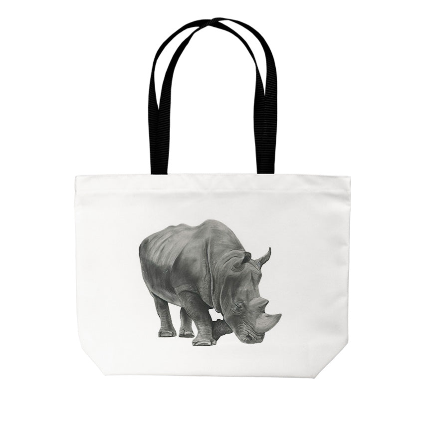 Rhino Tote Bag From Libra Fine Arts