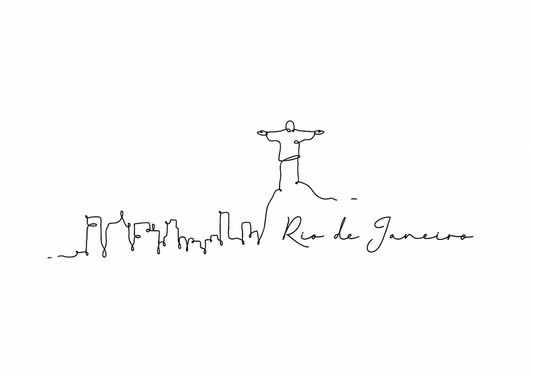 Rio De Janeiro Skyline Print – A4 artwork
