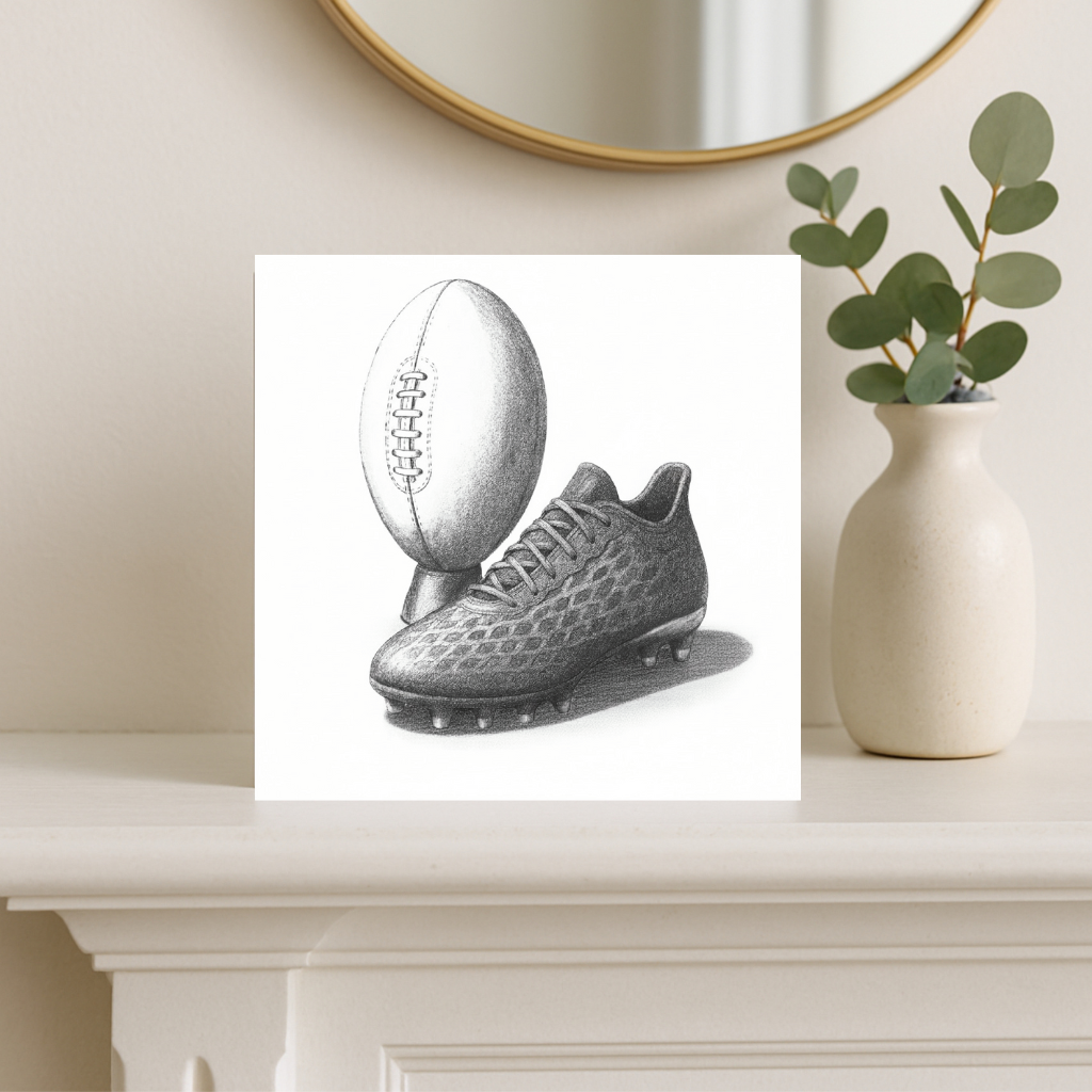 Rugby greeting card