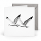 Seagulls in Flight Greeting Card — grey-envelope mockup