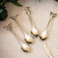 A set of 4 animal teaspoons featuring beautifully detailed designs of a stag, pheasant, rabbit, and Highland cow on the handles. The elegant spoons add a rustic, nature-inspired touch to any table setting, perfect for serving condiments, desserts, or stirring beverages.