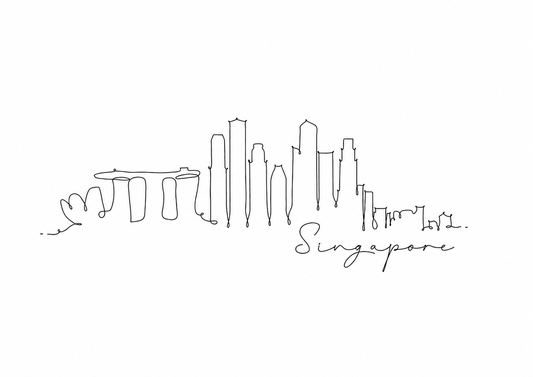 Singapore Skyline Print – A4 artwork