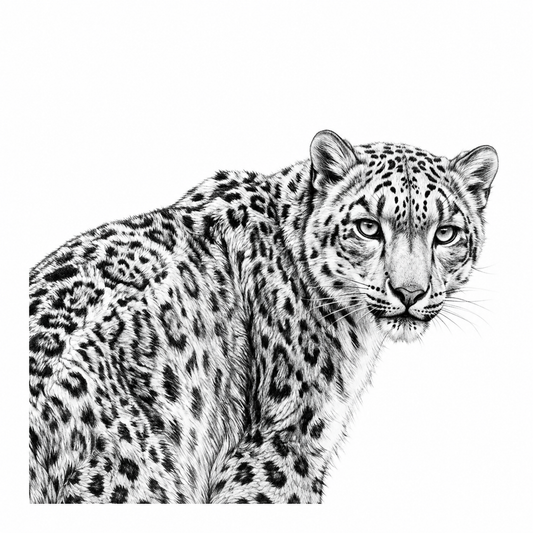 Snow Leopard greeting card front