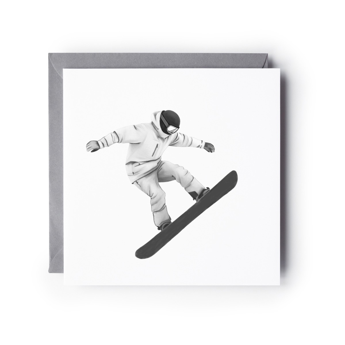 Snowboarder greeting card