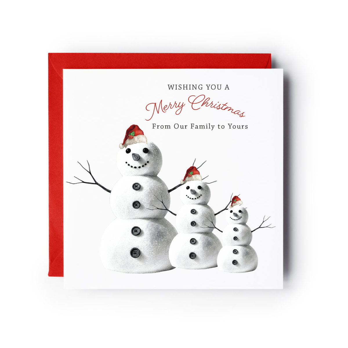 Snowman Family Christmas Card