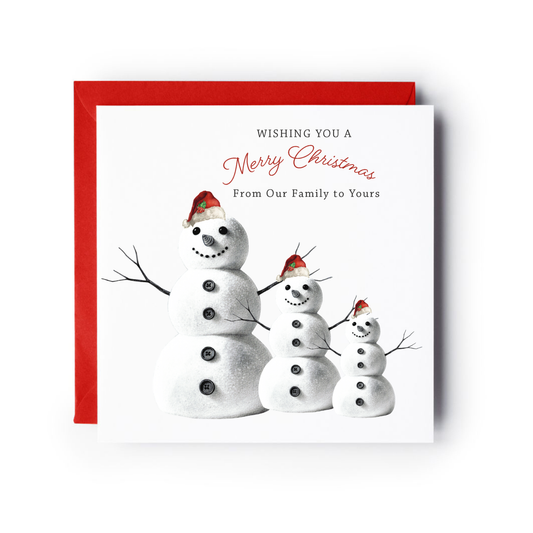 Snowman Family Christmas Card